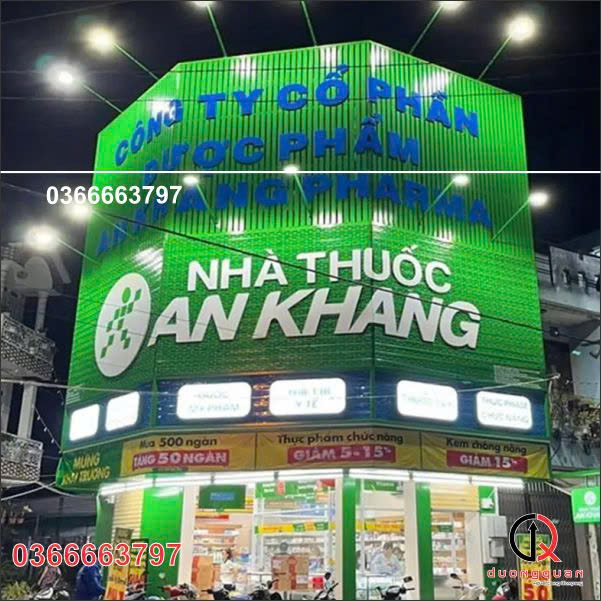 Biển hiệu nhà thuốc - tại Trung hòa